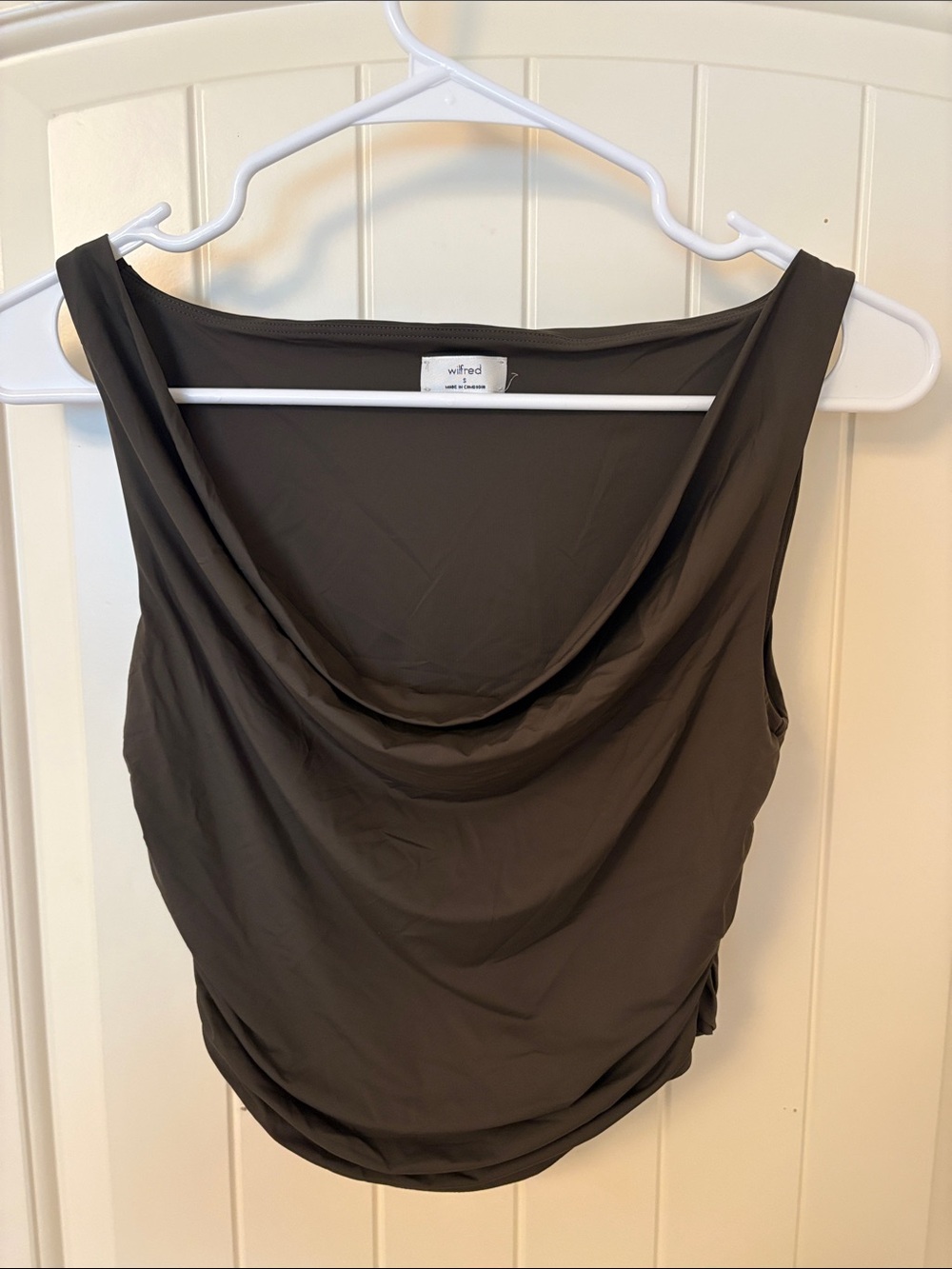 Wilfred Cowl Neck Sleeveless Camisole - Olive